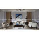 High Quality Classical Wooden Furniture Living Room Sofa (MS-A6032D)