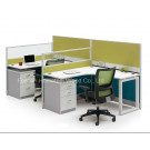 High Quality Double Office Cubicle Workstation with Fixed Pedestal (HF-BSP001)