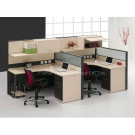 Hot Sale Office Cubicle with Overhead Cabinet and Shelves (HF-LT032)