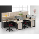 Hot Sale Office Workstation with Overhead Shelves (HF-LT033)