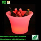 LED Lighting Colorful Bar Beer Cooler Plastic LED Plastic Light Ice Bucket