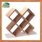 Lastest Design Natural Bamboo Wine Bottle Storage Rack