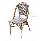 Leisure Bamboo Rattan Bistro Chair Stackable Armrest Bar Furniture (S258)