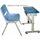 Metal Legs Strong Frame Single Desk and Chair