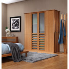 Modern Bamboo Wardrobe with Sliding Door for Bedroom