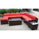 Modern Furniture Outdoor Rattan Patio Wicker Garden Sofa Set (PAS-097)