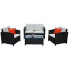 Modern Garden Rattan Furniture Patio Leisure Wicker Sofa Set (PAS-061)