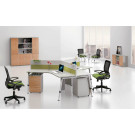 Modern Small Office Cubicle 120 Degree Workstation Furniture (HF-A19)