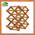 Natural Bamboo Wine Bottle Display Rack