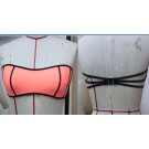 Neoprene Orange Bandeaus Bikini