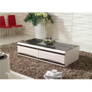 New Design High Gloss MDF Glass Coffee Table (CJ-147A)