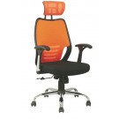 Orange High Back Director Mesh Chair with Headrest Fs-800