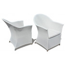 Outdoor Armrest Chairs with Textilene Fabric and Aluminum-Patio/Garden/Leisure Furniture