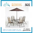Outdoor Furniture Garden Furniture Textilene Chair Table Dining Set (Ice-044)