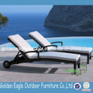 Outdoor Garden Furniture Sun Lounger with Wheel