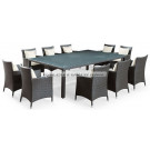 Outdoor Garden Patio Wicker Rattan Dining Table and Chair (PAD-1103)