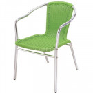 Outdoor Green Aluminum Wicker Chair (DC-06202)
