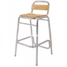 Outdoor & Indoor Bar Stool, Aluminum Wood Bar Stool (AB-06007)