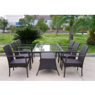 Outdoor Rattan Table and Chair Garden Wikcer Dining Set (PAD-023)