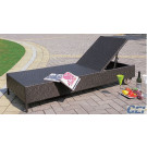Outdoor Used PE Rattan Sun Lounger (GE-L0011)