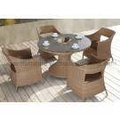 Outdoor Wicker Furniture Set-Restaurant/Garden Table and Armest Chairs