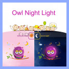 Owl Style Light Control Wall LED Lamp Bedroom Wall Sticker Decal 3D Effect