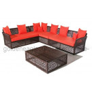PE Rattan & Aluminium Plastic Garden Furniture (S0080-2)