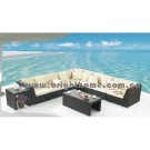 PE Rattan & Aluminum Furniture, Outdoor Rattan Sofa (BP-824)