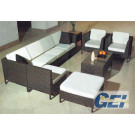 PE Rattan & Aluminum Outdoor Sofa - Outdoor Furniture (S0006)