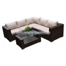 PE Rattan Modern Outdoor Leisure Patio Garden Sofa Furniture (PAS-1115)