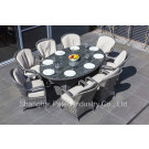 Patio Furniture Garden Leisure Wicker Table and Chair Outdoor Rattan Dining Set (PAD-1412)