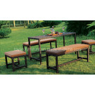 Patio Rattan/Wicker Bistro Bench Chair and Table Set-Garden/Outdoor Furniture