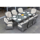 Patio Table and Chair Garden Leisure Rattan Furniture Outdoor Wicer Dining Set (PAD-1410)