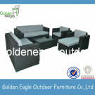 Rattan Furniture Sofa Set with Footrest