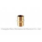 Reducing Hex Nipple with Brass