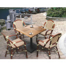Restaurant Bistro Rattan Chair and Teak Table-Garden/Outdoor/Bar Furniture (S268)