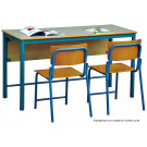 School Furniture Classroom Double Student Desk and Chair (ST-40)
