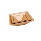 Set of 3PCS Square Bamboo Bowl