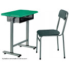 Simple Cheap Metal Legs Single Desk and Chair