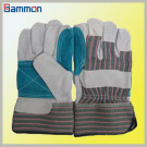 Sm1064 Reinforced Palm Cow Split Leather Gloves