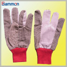 Sm1073 Skidproof Cotton Gloves with PVC Dotted