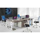Straight Office Workstation Office Desk with Office Partition (HF-CE004)