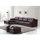 Sweet Home Living Room Solid Wood Frame Hot Sales Leather Sofa (S021)