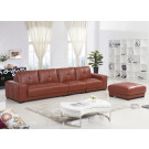 Thailand Home Furniture Leather Sofa Set (Yj6802)