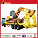 Transport Excavator Machines Three Axles Low Bed Semi-Trailer