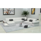 Villa Furniture Feature Chaise 2seater Leather Sofa (SF121)