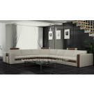 Villa House Modern Furniture White Top Leather Corner Sofa (SF160)