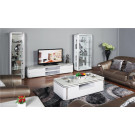 White Coffee Table with Marble Top (CJ-198)