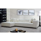 White Leather Corner Sofa (JP-sf-108)