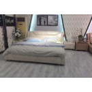 White Leather Double Bed Square Bedroom Furniture (J368)
